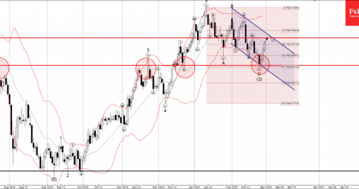 外国為替-USDCHFウェーブ分析 –  2025年2月28日|テクニカル分析